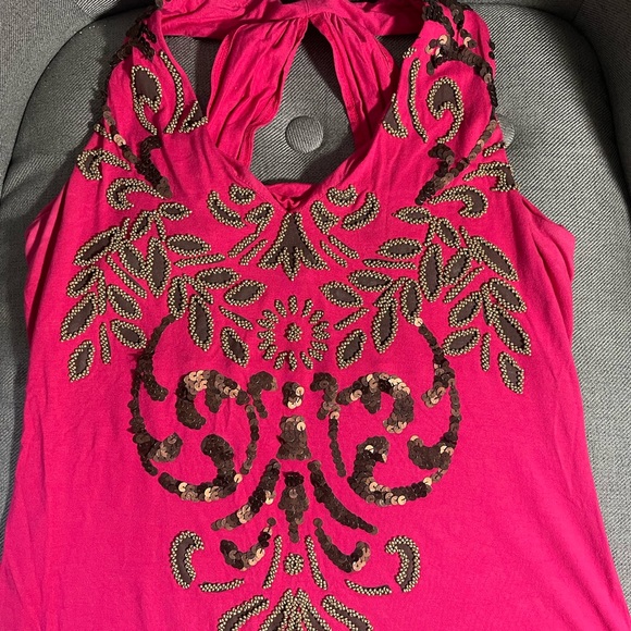 Boston Proper racer back beaded top - Picture 2 of 4